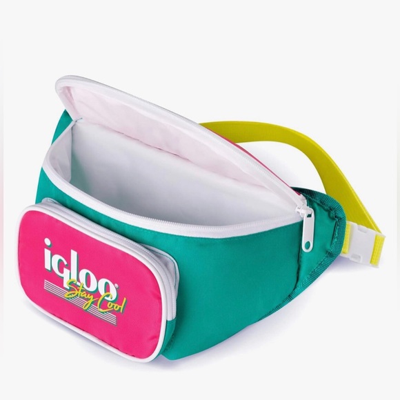 Brand New insulated IGLOO Retro Style Cooler Fanny Pack Bag 38” Waist Strap - Picture 3 of 8